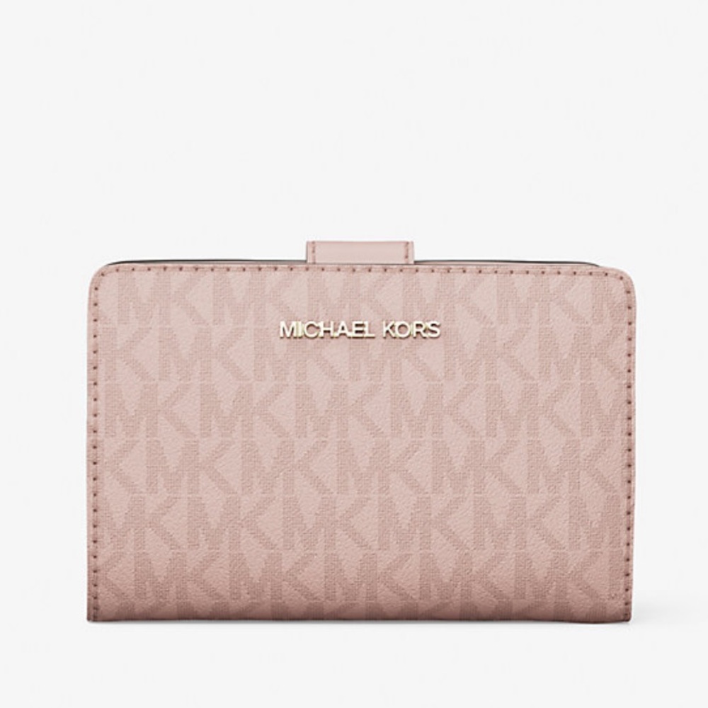 MICHAEL KORS Jet Set Medm Signature Logo BiFold Zip CN Wallet
Powder Blush 
NWT - Picture 2 of 16